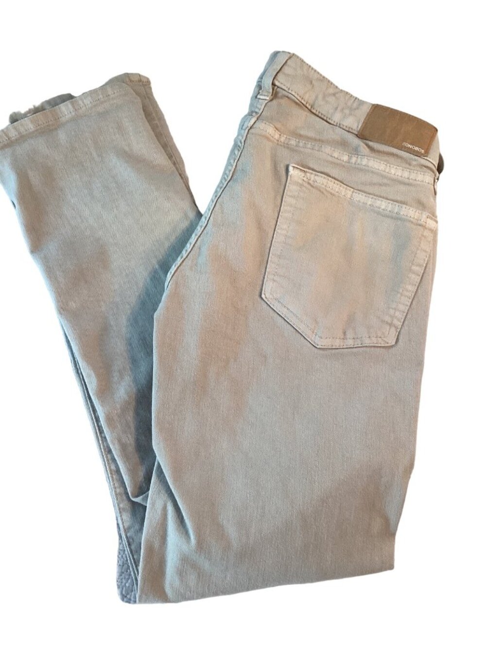 Bonobos Mens Beige Slim Straight Jeans 33x32 Stretch Cotton Blend*EUC
